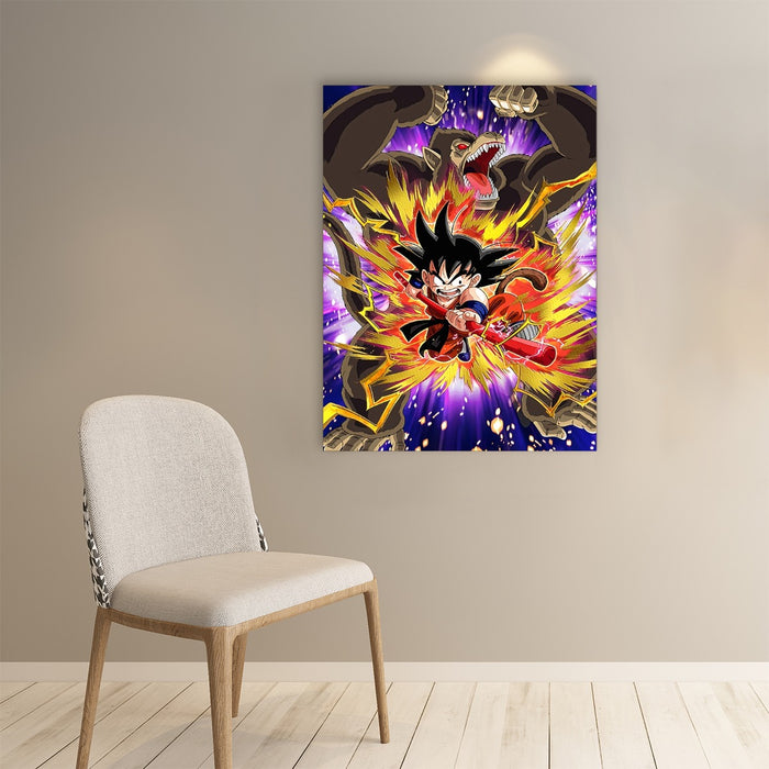 Great Ape Monkey Warrior Angry Kid Goku Fighting 3D Paper poster