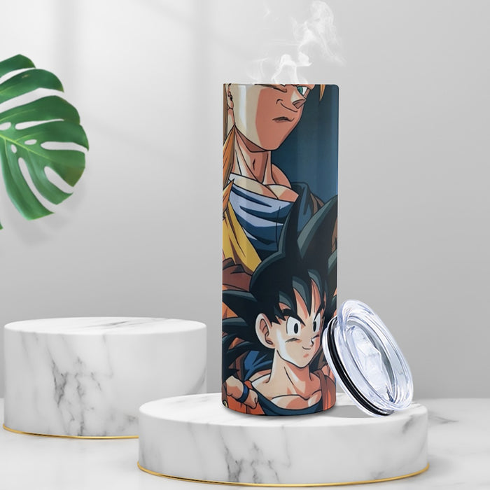 Goku Evolution from Kid to SSJ3 Transformation Dopest 3D Tumbler with twinkle surface