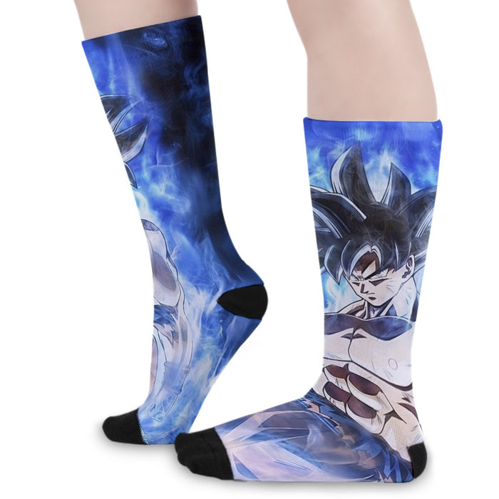 Dragon Ball Super Goku Ultra Instinct Blue Cool Casual Socks