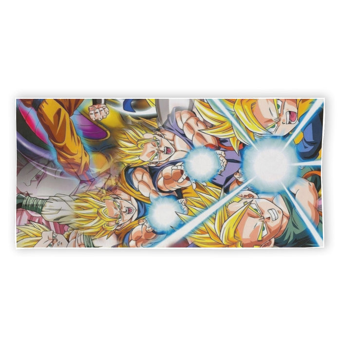 DBZ Goku Gohan Goten Super Saiyan Kamehameha Color Design Beach Towel