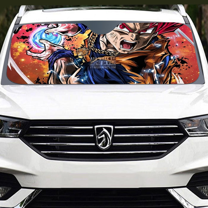 Goku Super Saiyan God Windshield Sunshade