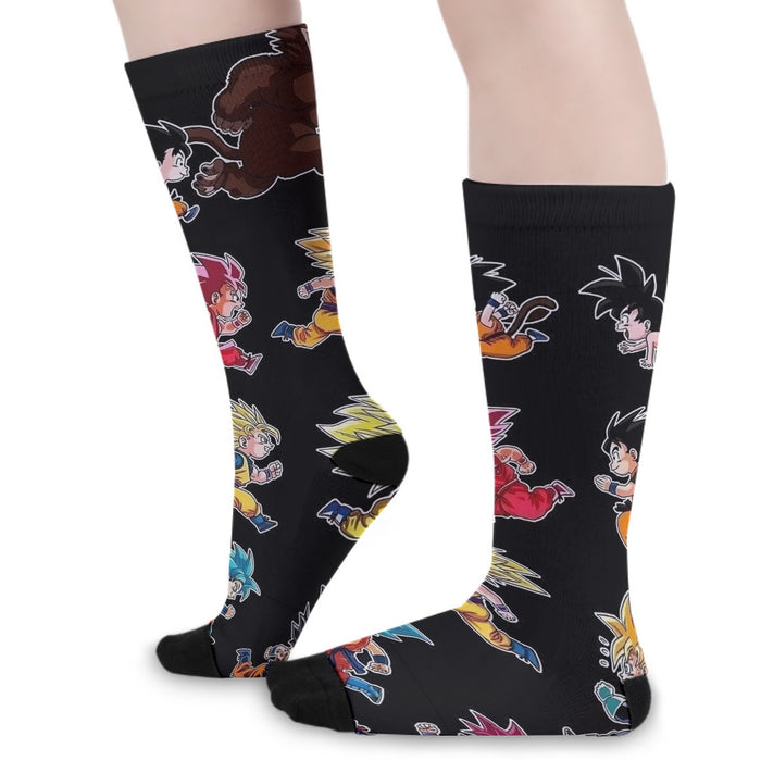 Dragon Ball Anime Son Goku All Form Transformation Socks