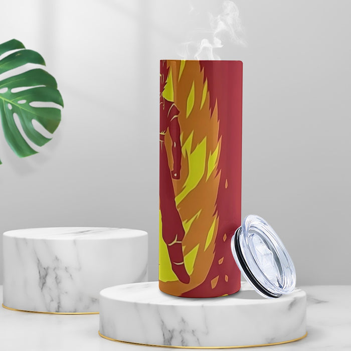 Dragon Ball Z Son Goku On Fire Its Okay To Be Super Saiyan Tumbler with twinkle surface