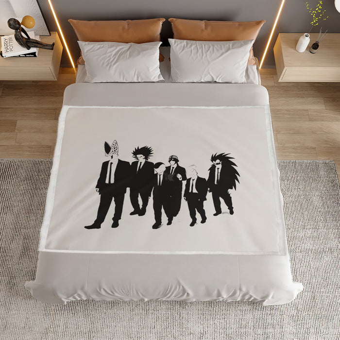 Dragon Ball Characters With Reservoir Dogs Movie Pose Household Warm Blanket