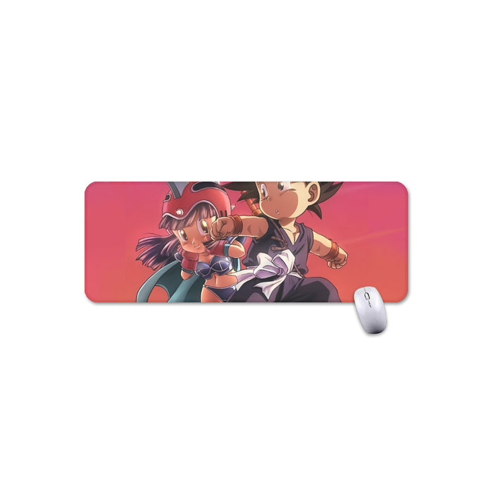 Kid Goku & Chichi Flying on Golden Cloud 3D Mouse Pad