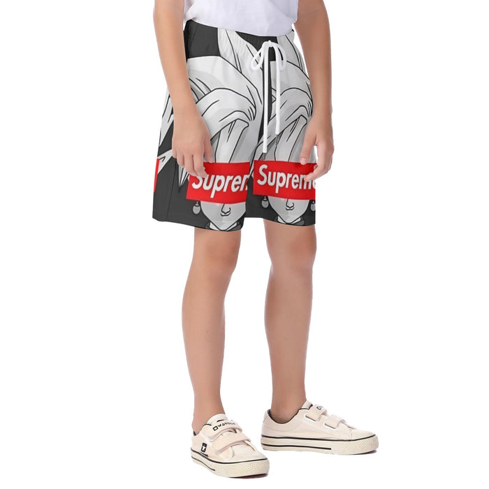 DBZ Zamasu Supreme Kai Logo Creative Black Edition Kid's Beach Shorts