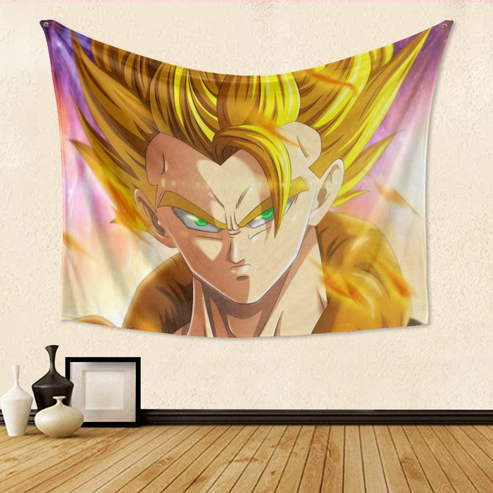 Dragon Ball Z Gogeta Super Saiyan Warrior Power Full Print Streetwear Cool Design Tapestry