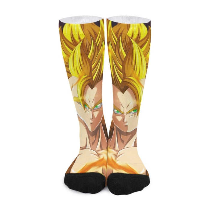 Dragon Ball Z Gogeta Super Saiyan Warrior Power Full Print Streetwear Cool Design Socks