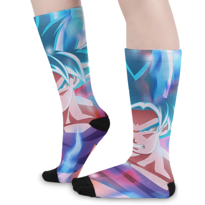 Dragon Ball Super Saiyan Blue Goku Socks