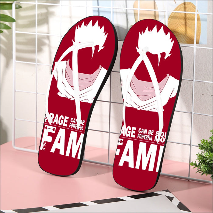 Dragon Ball Z  Gohan Family Slogan Flip Flops