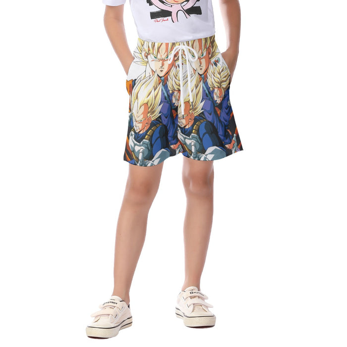 Dragon Ball Goku Vegeta Trunks Super Saiyan Power Heroes Cool Trending Design Kid's Beach Shorts