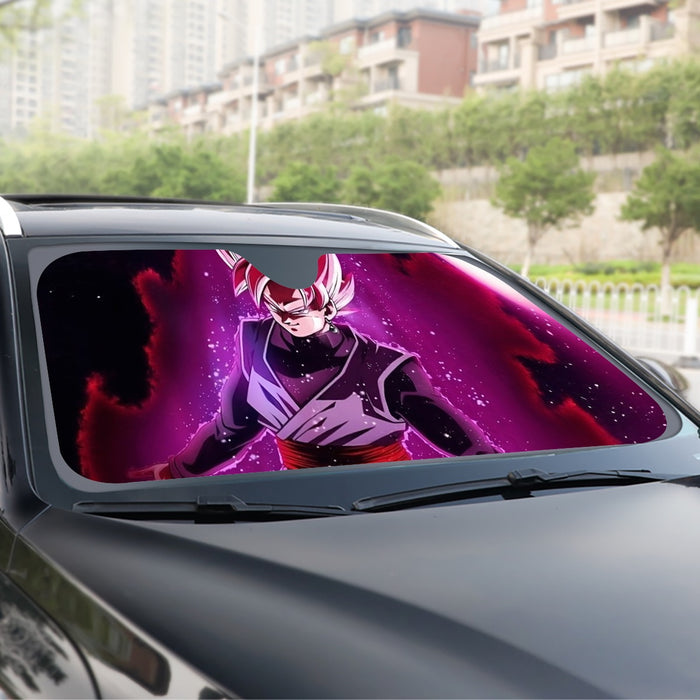 Dragon Ball Black Goku Rose 2 Ultra Instinct Dope 3D Windshield Sunshade