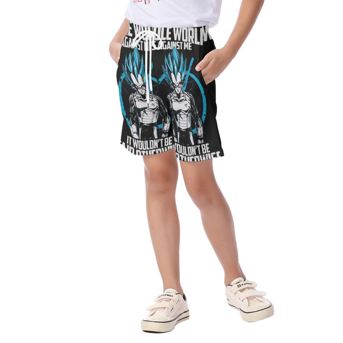 Dragon Ball Super SSGSS Vegeta Whis Symbol Kid's Beach Shorts