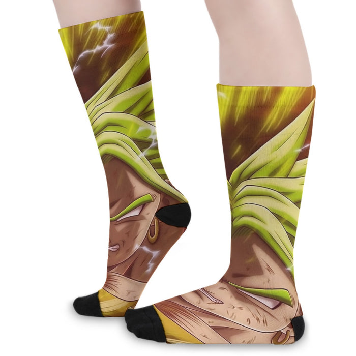 Dragon Ball Super Legendary Super Saiyan Broly White Eyes Custom Socks