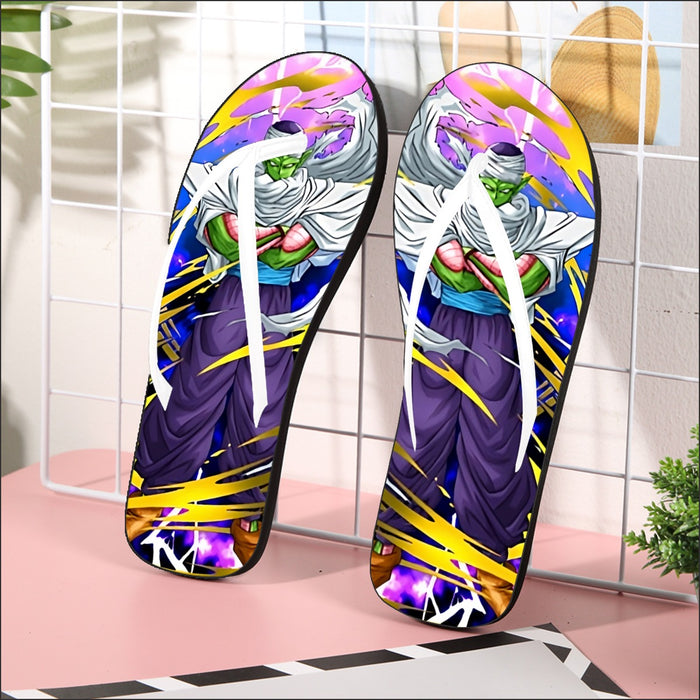 Dragon Ball Angry Piccolo Waiting Fight Aura Yellow Fashion Flip Flops