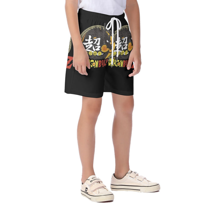 Dragon Ball Z Super Kanji Epic Dragon Spirit Shenron Kid's Beach Shorts