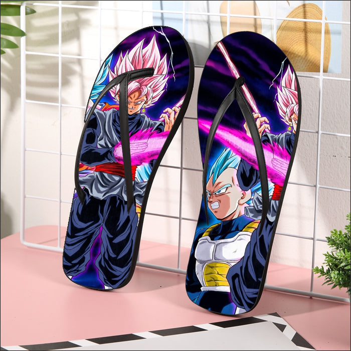 Dragon Ball Goku 2 Goku Rose Vegeta 2 Ultra Instinct Flip Flops