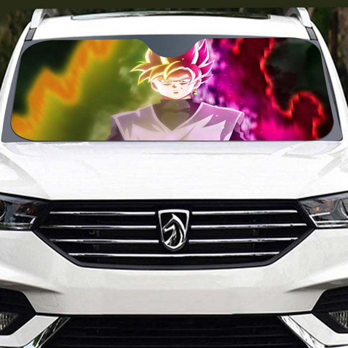 Dragon Ball Super Saiyan Black Goku Rose 2 Epic Style Windshield Sunshade