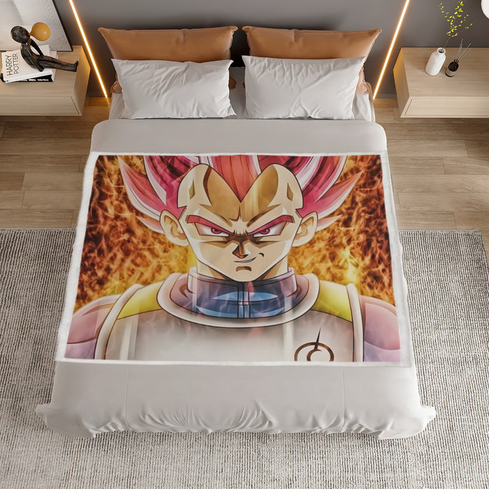 Dragon Ball Super Saiyan God Red Vegeta Cool Casual Household Warm Blanket