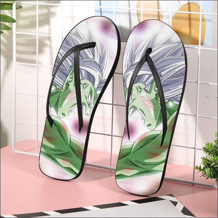 Dragon Ball Fused Zamasu Aggressive Portrait Dope Flip Flops