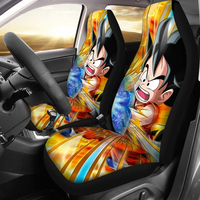 Dragon Ball Energy Kid Goku Blue Kamehameha Car Seat Cover