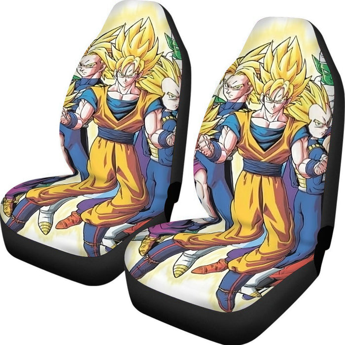 DBZ Goku Vegeta Super Saiyan Krillin Piccolo All Heroes Vibrant Design Car Seat Cover