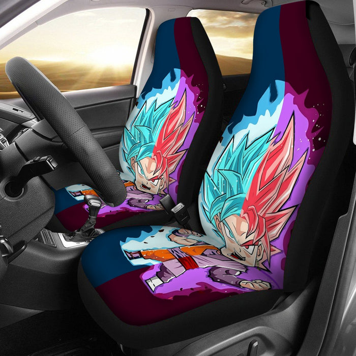 Dragon Ball Super Cute Chibi Blue Vegito Goku Rose Car Seat Cover