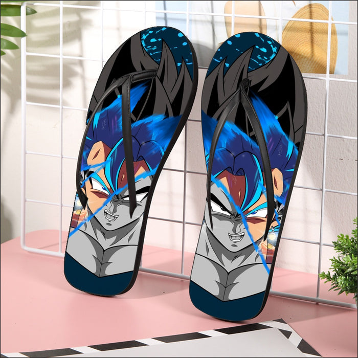 Dragon Ball Z SSJ Goku Painted Flip Flops