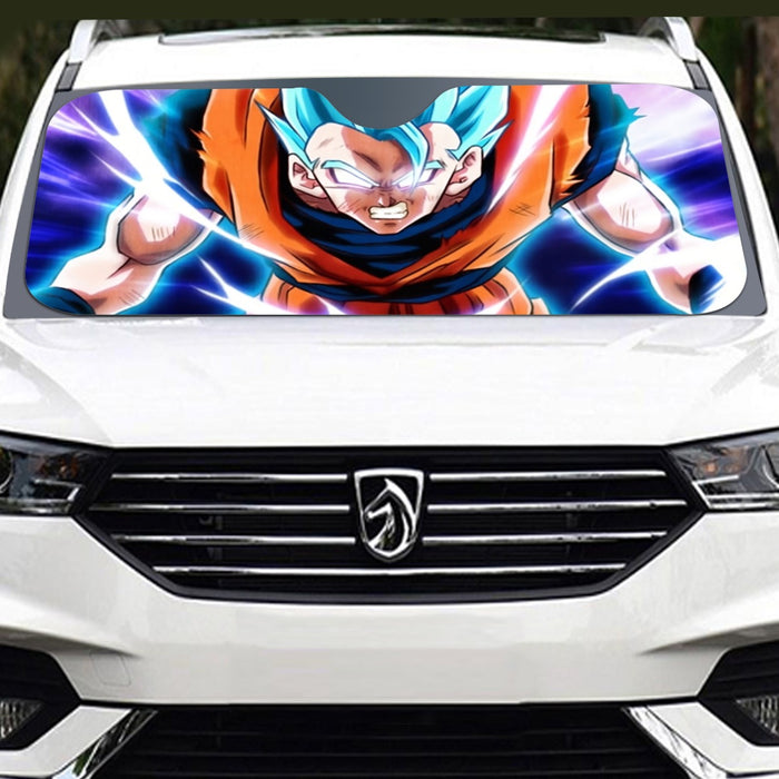 Dragon Ball Goku Blue Super Saiyan Epic Rage Casual Windshield Sunshade