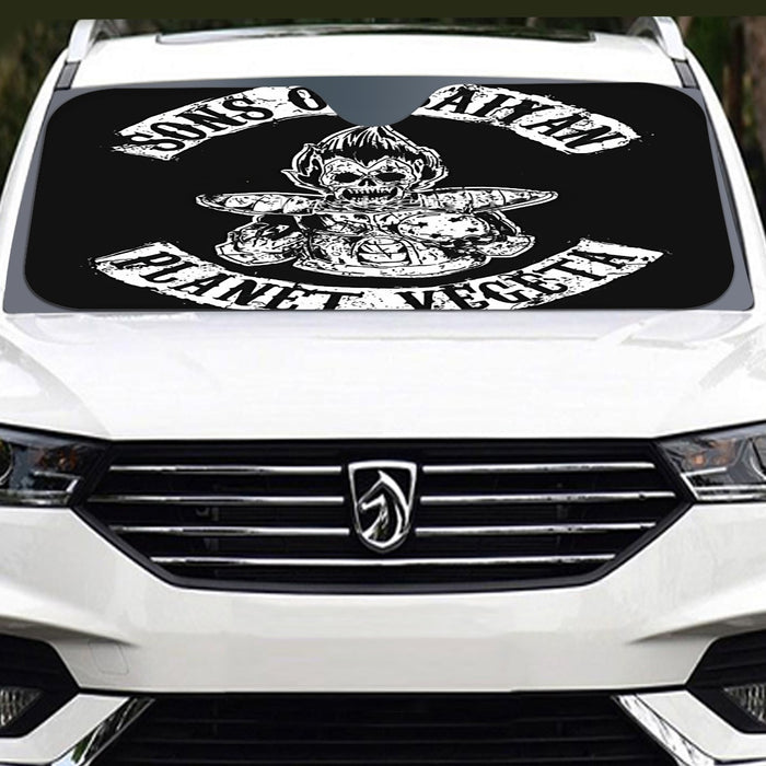 Dragon Ball Z Skeleton Vegeta Scary Super Saiyan Epic Windshield Sunshade