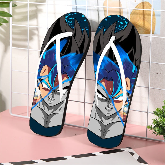 Dragon Ball Z SSJ Goku Painted Flip Flops