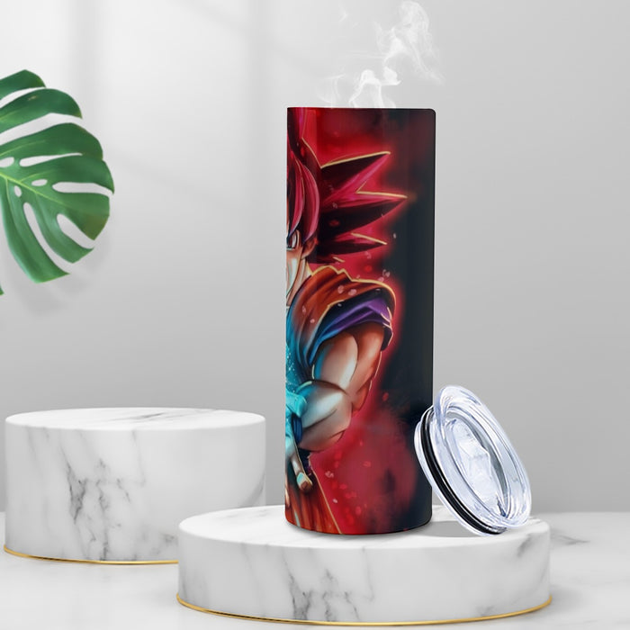 Awesome Red Hair Goku DBZ Tumbler with twinkle surface