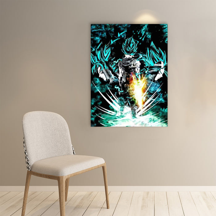 Dragon Ball Gogeta Super Saiyan Power Up Potara Fusion Design Paper poster