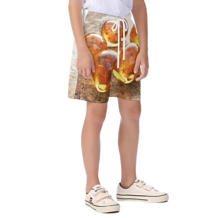 Dragon Ball Z Shenron Dope 7 Stars Crystal Balls Set Kid's Beach Shorts