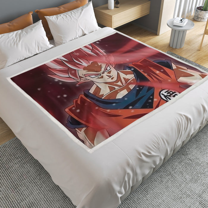 Dragon Ball Son Goku Super Saiyan Rose Portrait Cool Household Warm Blanket
