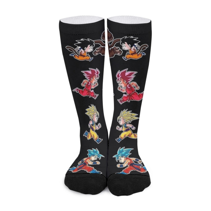 Dragon Ball Anime Son Goku All Form Transformation Socks