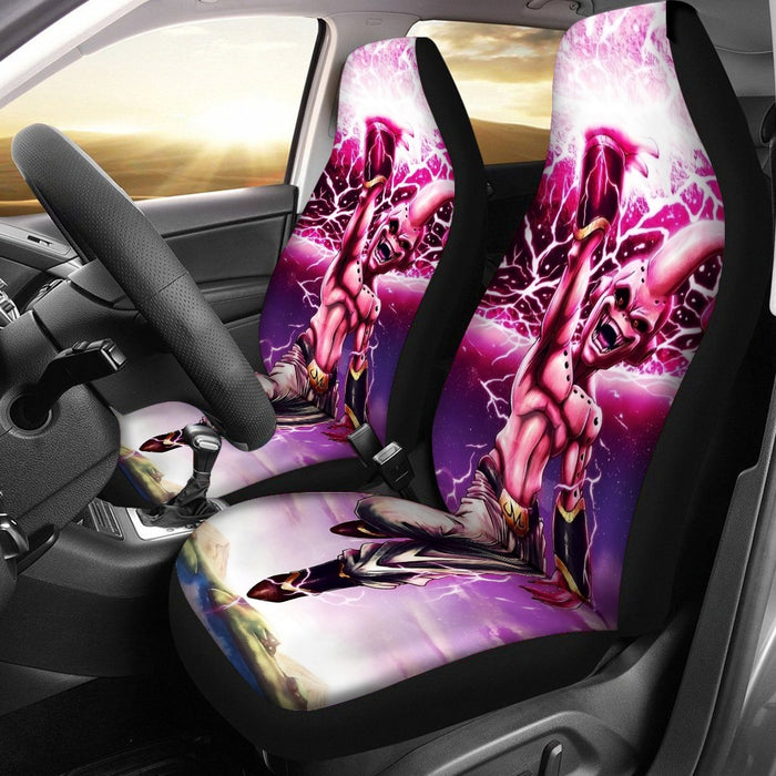 DBZ Kid Buu Super Villain Giant Ki Blast Realistic Design Car Seat Cover With Thickened Back