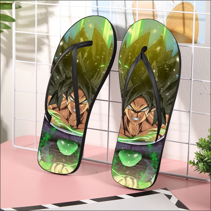 Dragon Ball Super Transforming Broly Flip Flops