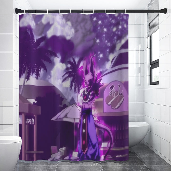 Dragon Ball Super God Of Destruction Dope Lord Beerus Shower Curtains
