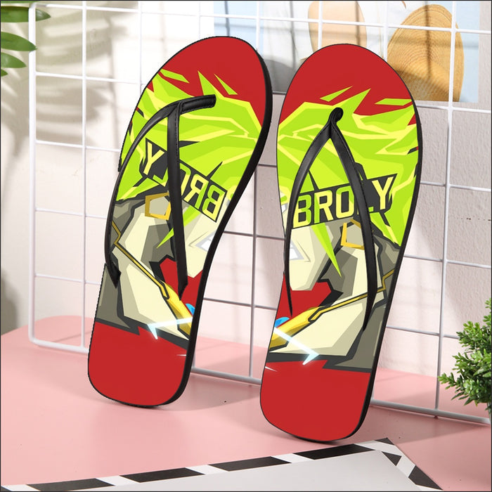 Dragon Ball Super Cool Legendary Broly Cool Vector Art Flip Flops