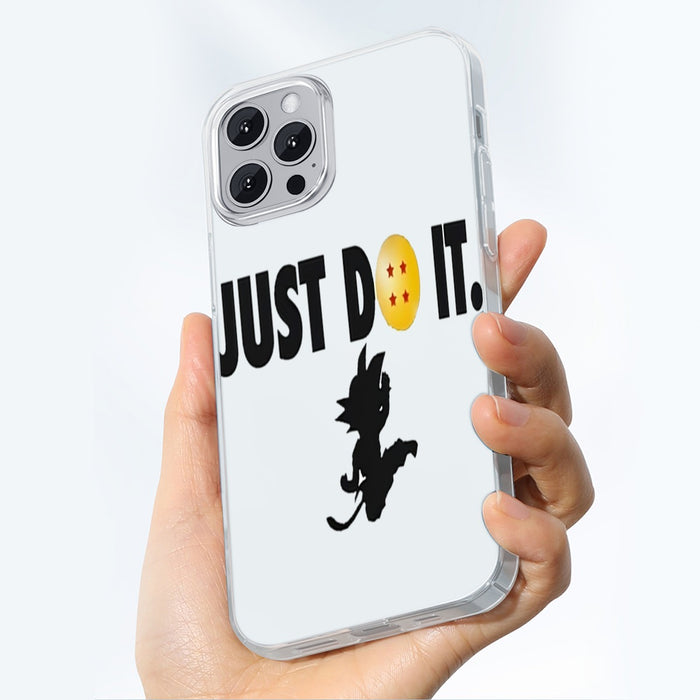 Just Do It Slogan Dragon Ball Kid Goku Dope Black iPhone 14 Case