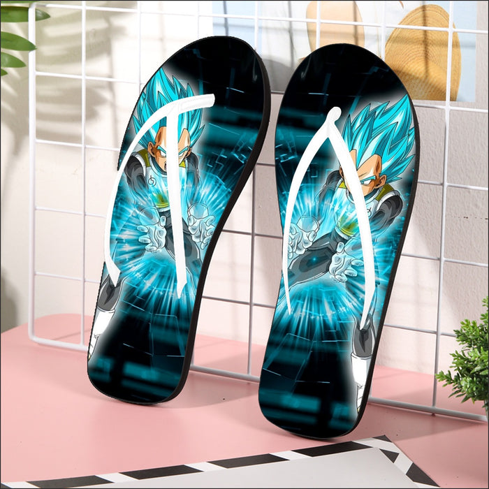 Dragon Ball Super Vegeta Blue Double Galick Gun Epic Flip Flops