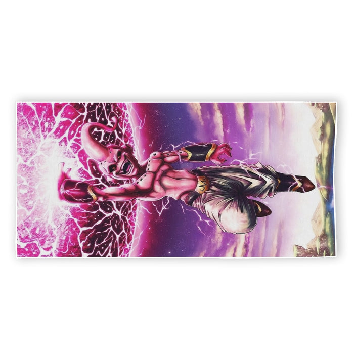 DBZ Kid Buu Super Villain Giant Ki Blast Realistic Design Beach Towel