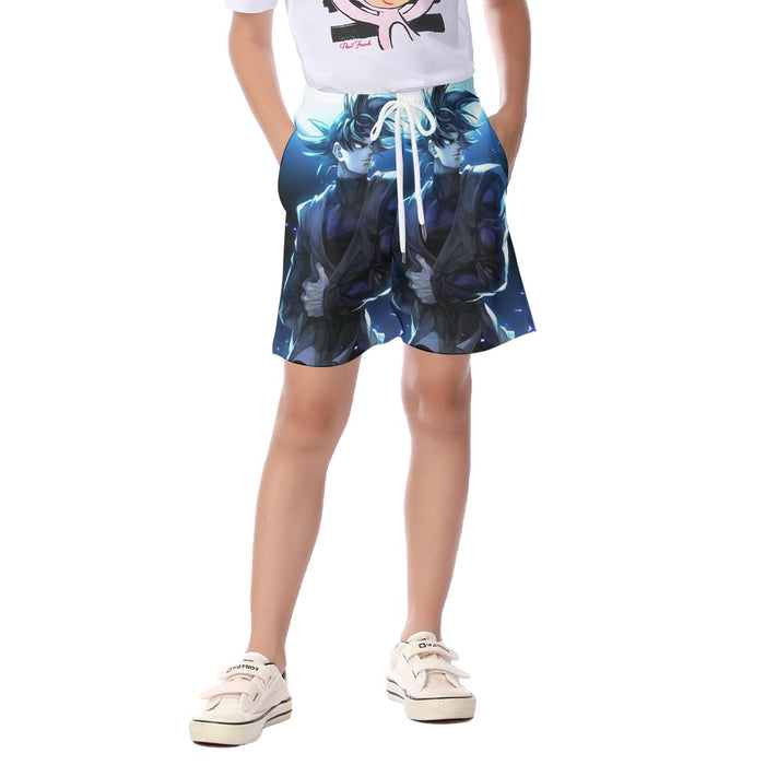 Dragon Ball Super Goku Black Cool Night Blue Sea Kid's Beach Shorts