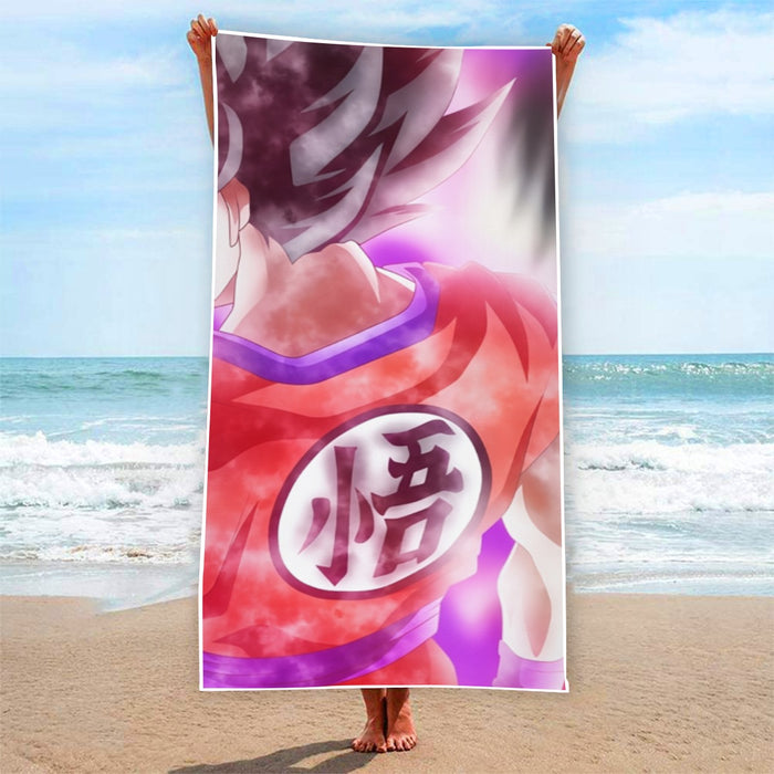 Dragon Ball Angry Son Goku Unique Style Full Print  Beach Towel