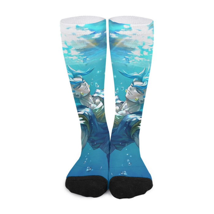 DBZ Relax Gogeta Ocean Blue Saiyan SSGSS Dope Design Socks