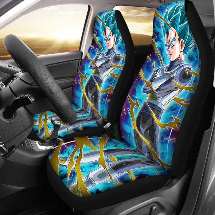 Dragon Ball Vegeta Super Saiyan God Blue SSGSS Aura Power Dope Design Car Seat Cover