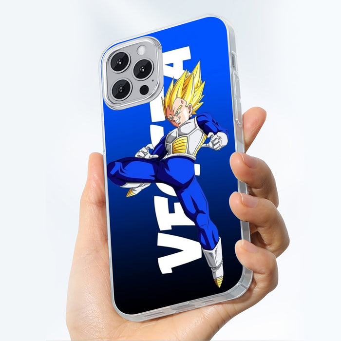Vegeta With Background Word Dragon Ball iPhone 14 Case
