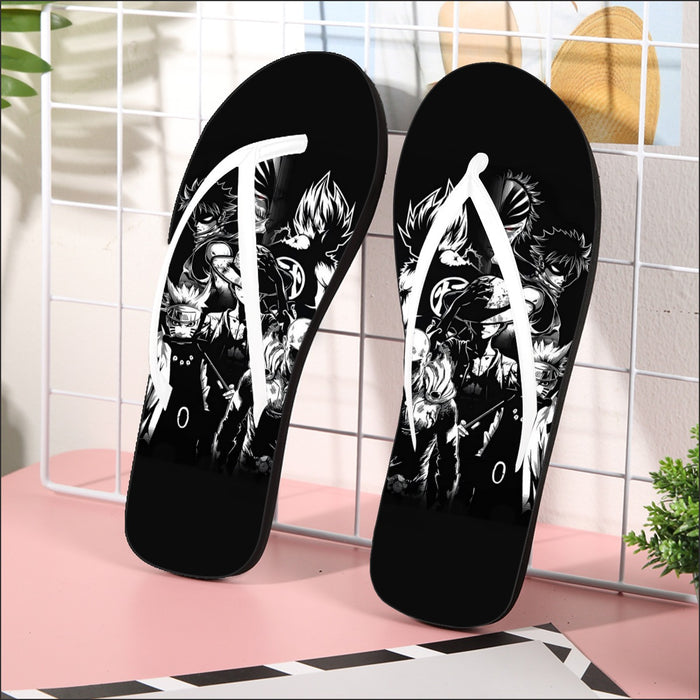 DBZ Goku Naruto Saitama Luffy Natsu Ichigo Dope Anime Flip Flops