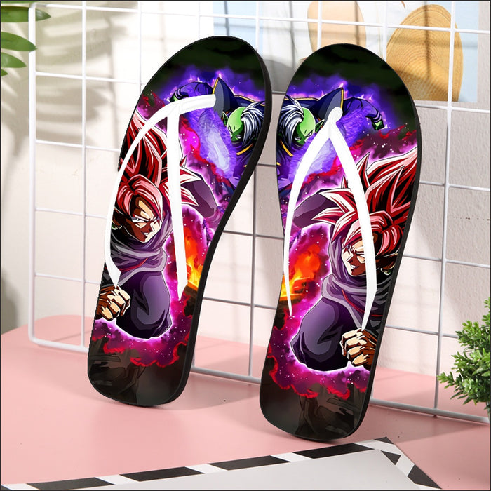 DBZ Goku Black Zamasu Super Saiyan Rose Dope Vibe Flip Flops